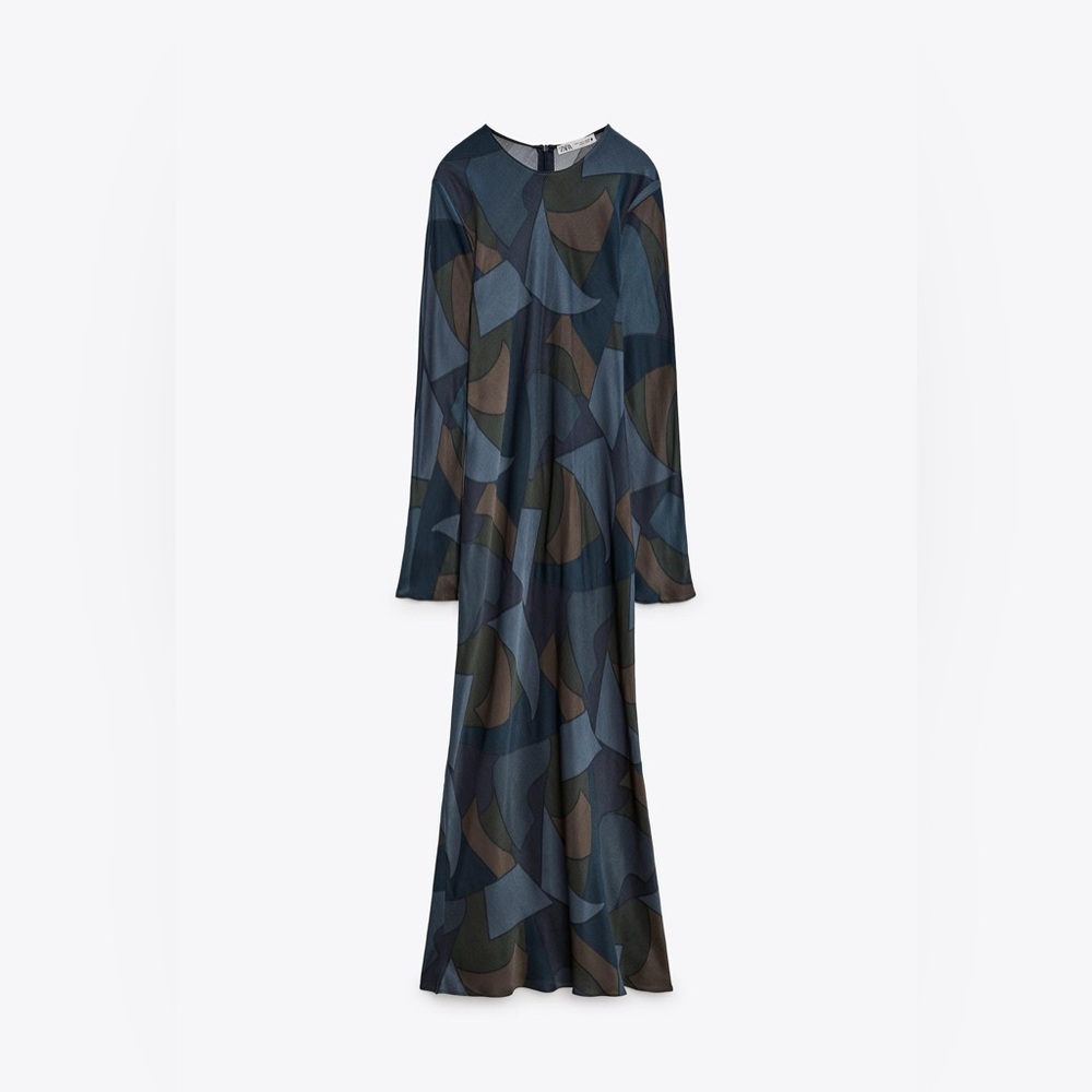 Zara Printed Midi Dress